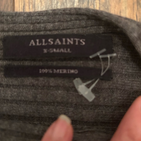 All Saints Charcoal Asymmetrical Eva dress - Picture 3 of 12